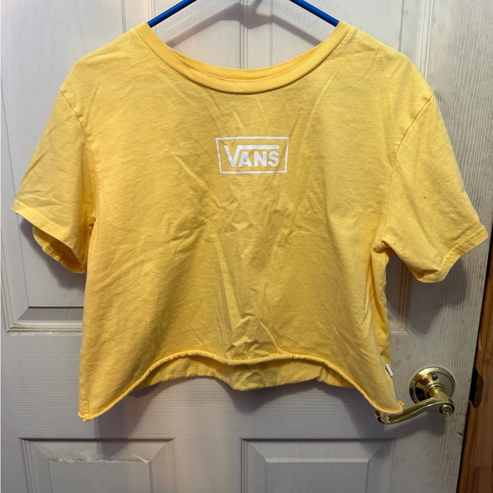 Vans Yellow Cropped Tee